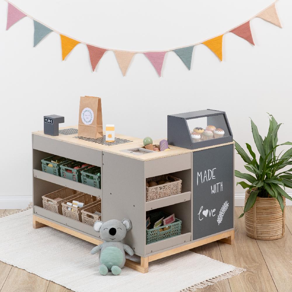 babymarkt Kaufladen Bollea warmgrau/natur Online Shopping