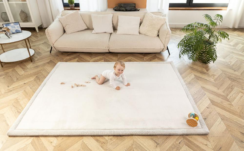 babymarkt Samtmatte-Spielmatte für Baby 200 x 150 cm Grau Lagerräumung