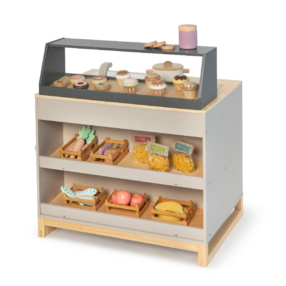 babymarkt Spielküche & Shop Prunus warmgrau/natur Riesige Ersparnisse
