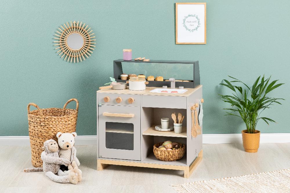 babymarkt Spielküche & Shop Prunus warmgrau/natur Riesige Ersparnisse
