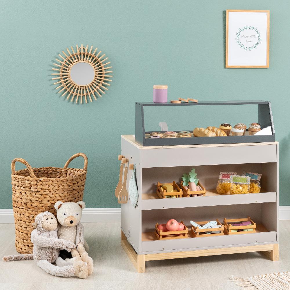 babymarkt Spielküche & Shop Prunus warmgrau/natur Riesige Ersparnisse