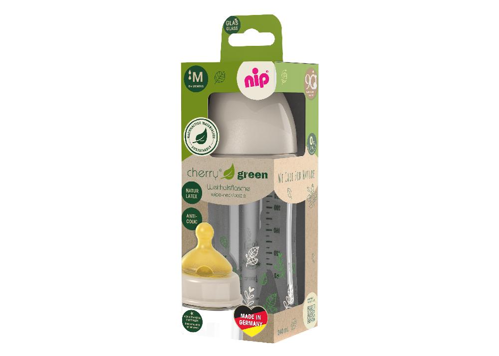 babymarkt Weithalsflasche cherry green Girl 240 ml aus Glas Fabrikverkauf