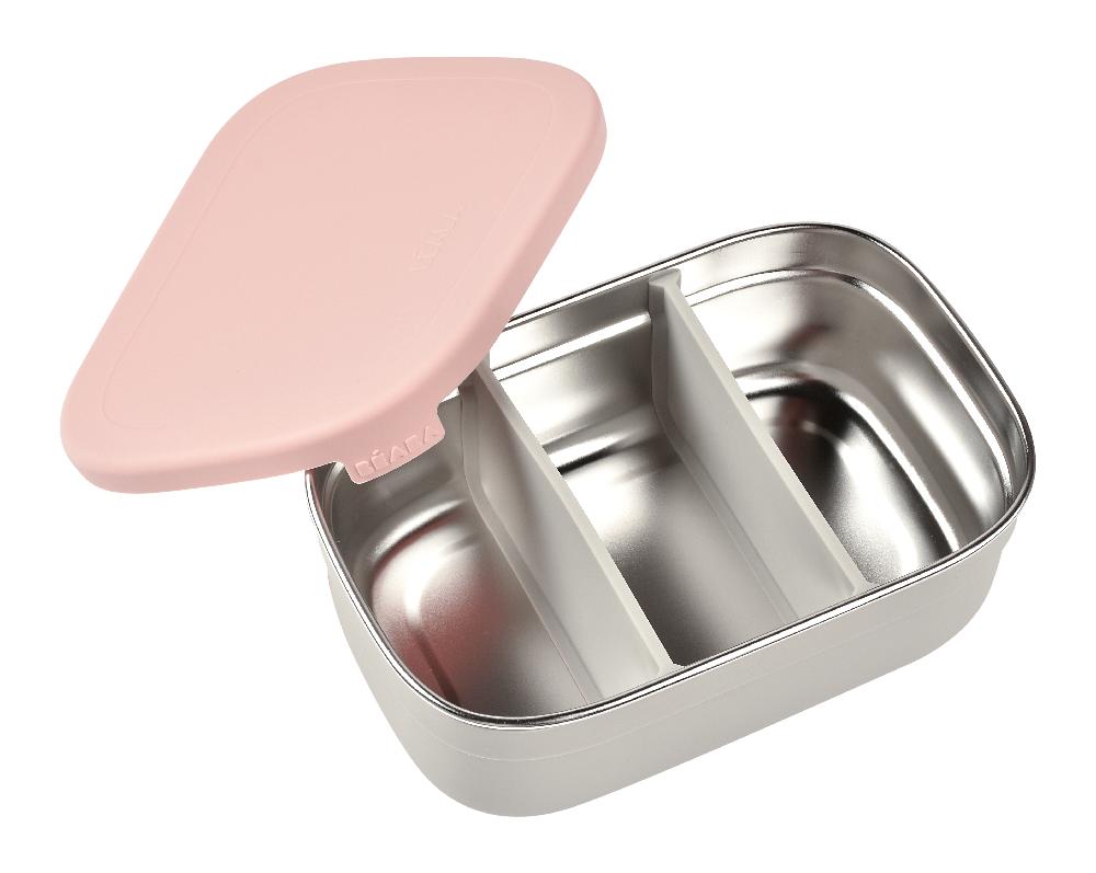 babymarkt Lunchbox aus Edelstahl - velvet grau/dusty rosa VIP-Rabatte