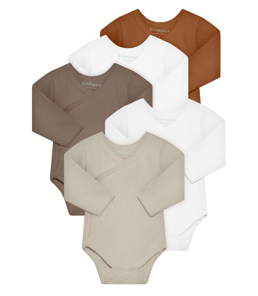 babymarkt Wickelbody trunder 5er-Pack langarm braun im Angebot