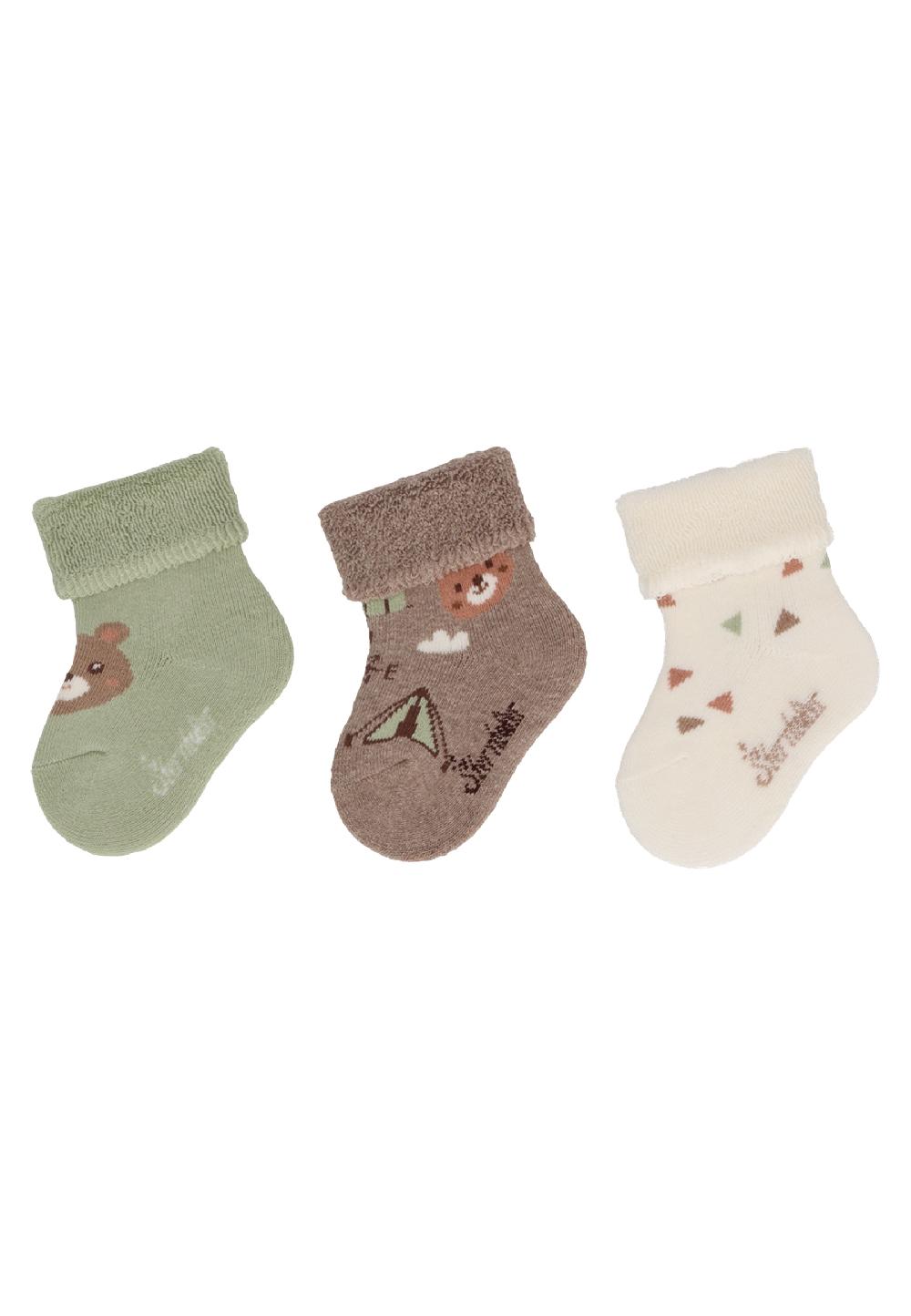 babymarkt Baby-Söckchen 3er-Pack Bär blassgrün Fabrikverkauf