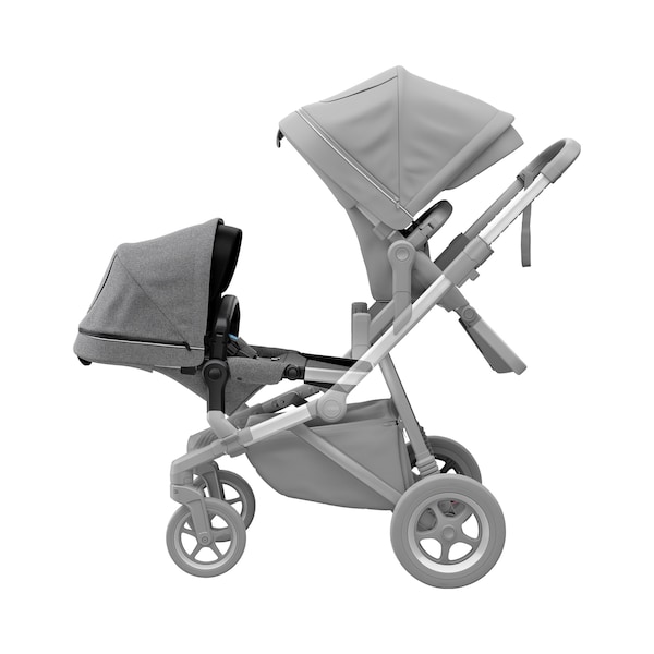 babywalz ThuleGeschwistersitz für Sleek grey melange zollfrei
