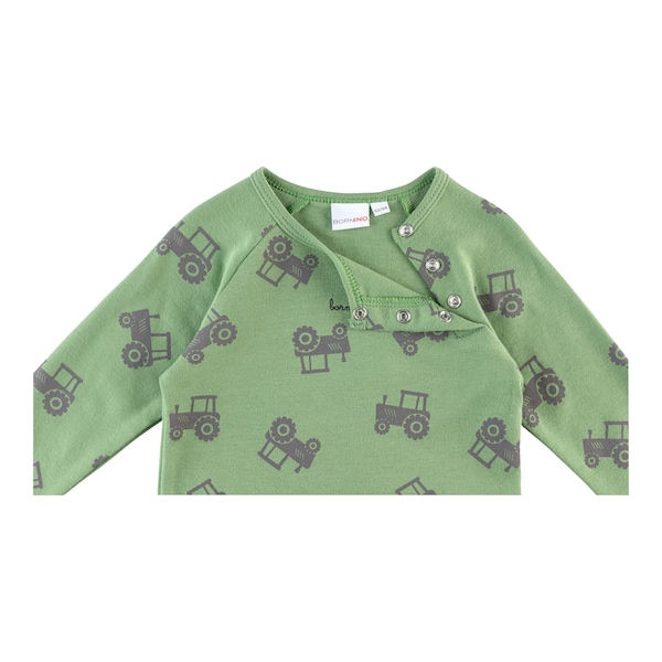 babywalz Bornino - Farm LifeRaglanshirt langarm Traktor grün/grau Exklusivangebot