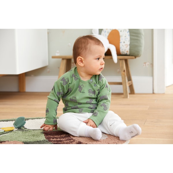 babywalz Bornino - Farm LifeRaglanshirt langarm Traktor grün/grau Exklusivangebot