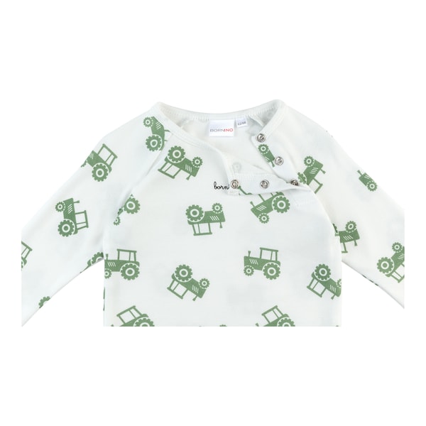 babywalz Bornino - Farm LifeRaglanshirt langarm Traktor offwhite/grün Saisonschlussverkauf