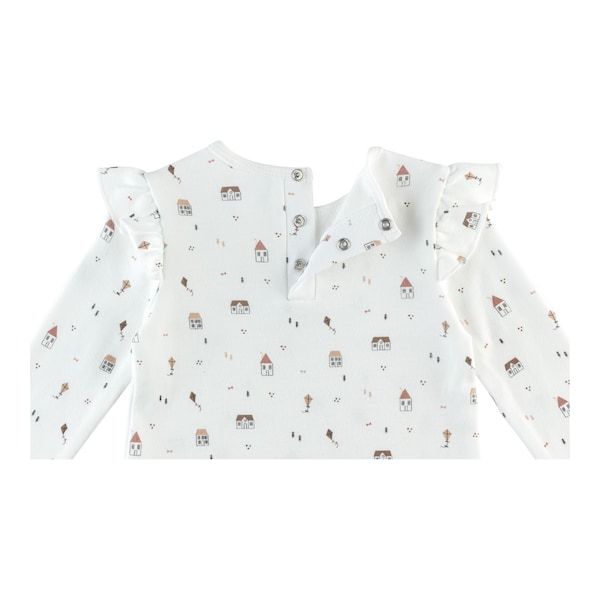 babywalz Bornino - Farm LifeShirt langarm Farm Life Volant offwhite/bunt Osterangebot