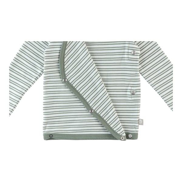 babywalz Bornino - Cute FoxWickelshirt langarm Ringel grün/offwhite Exklusive Angebote