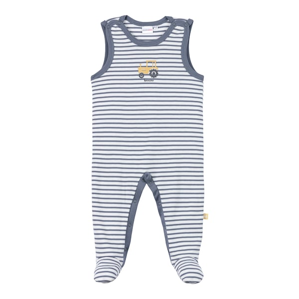 babywalz Bornino - Farm LifeStrampler-Set 2-tlg. mit Body Traktor blau/offwhite Räumungsverkauf