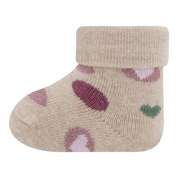babywalz Ewers3er-Pack Erstlingssocken Herzen rosa/beige/beere Letzte 3 Tage