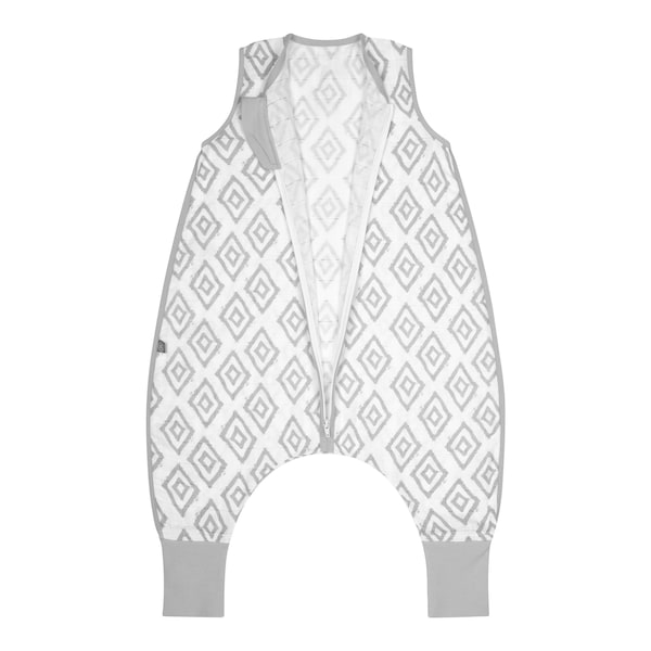 babywalz emma & noahSommer-Sleepoverall Musselin 0.5 TOG Rauten grau Zeitbegrenzte Promotion