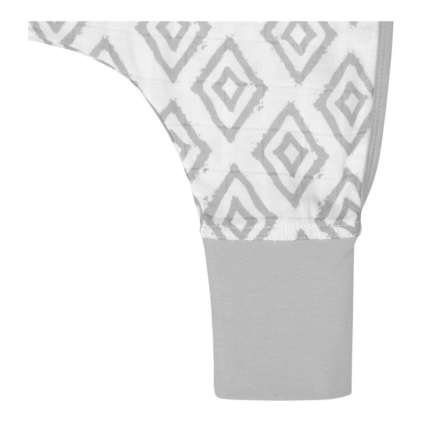 babywalz emma & noahSommer-Sleepoverall Musselin 0.5 TOG Rauten grau Zeitbegrenzte Promotion