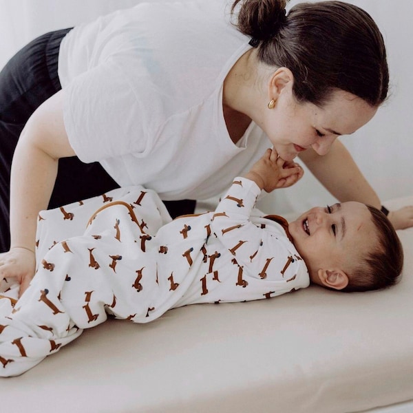 babywalz emma & noahGanzjahres-Schlafsack 1.0 TOG weiß / Dackel 50% Rabatt mit kostenlosem Versand