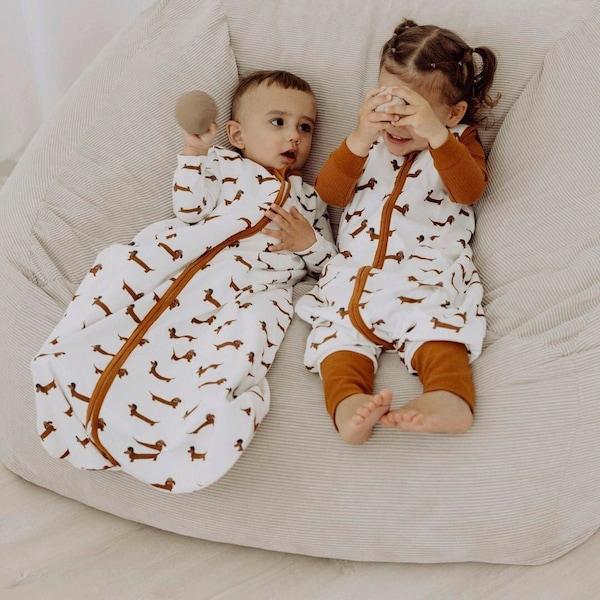 babywalz emma & noahGanzjahres-Schlafsack 1.0 TOG weiß / Dackel 50% Rabatt mit kostenlosem Versand