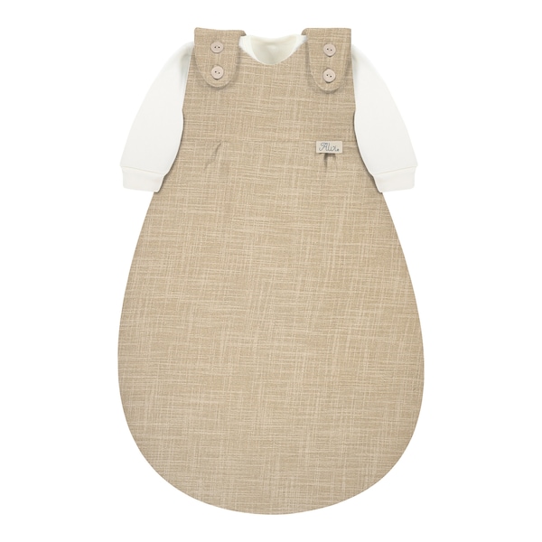 babywalz Alvi - BABY-MÄXCHEN3 tlg. Ganzjahresschlafsack Slub Musselin 2.5 TOG beige / Slub Muslin Fabrikpreis