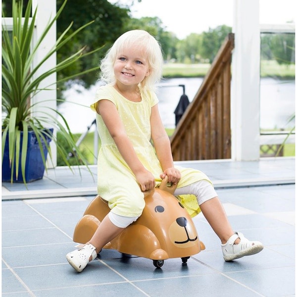 babywalz VikingtoysRutscher Cute Rider dunkelbraun - Bär Kauf eins, bekomm eins gratis