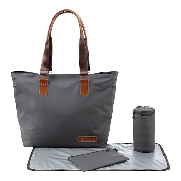 babywalz 2heartsWickeltasche Shopper grau Begrenzt auf 3 Tage