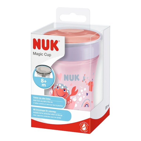babywalz NUKTrinklernbecher Magic Cup 230 ml rot Schlussverkauf