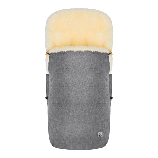 babywalz babycabWinterfußsack Lammfell Lille für Kinderwagen Buggy hellgrau melange Hotsell