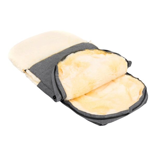 babywalz babycabWinterfußsack Lammfell Lille für Kinderwagen Buggy hellgrau melange Hotsell