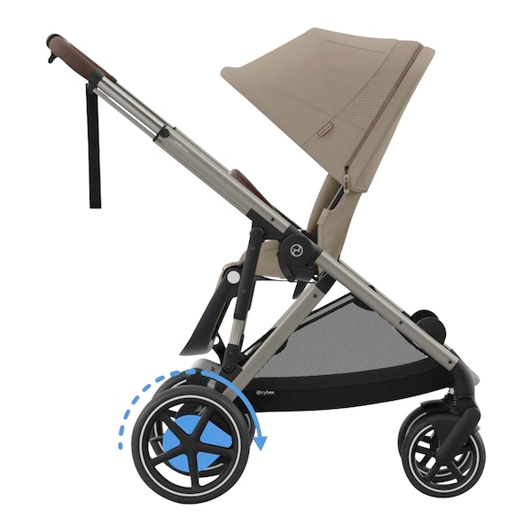 babywalz Cybex - GOLDKinderwagen e-Gazelle Almond beige Kauf eins, bekomm eins gratis