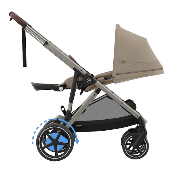 babywalz Cybex - GOLDKinderwagen e-Gazelle Almond beige Kauf eins, bekomm eins gratis