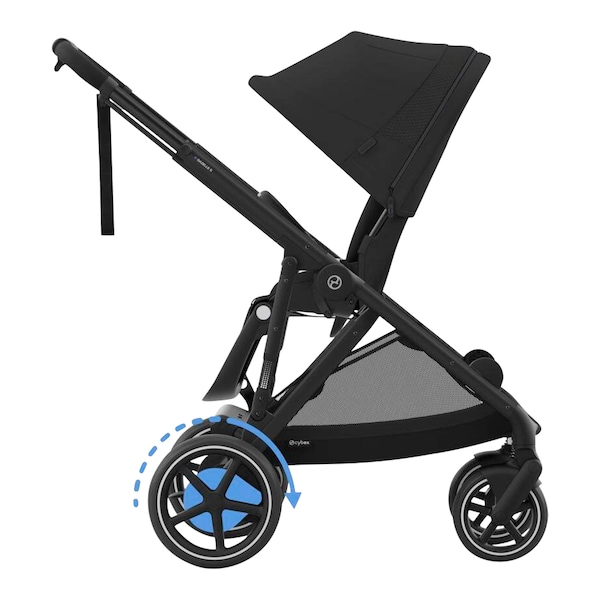 babywalz Cybex - GOLDKinderwagen e-Gazelle moon blck Vierteljährliche Förderung