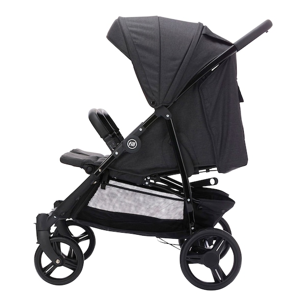 babywalz FillDuo Zwillingswagen schwarz melange Kostenlose Rückgabe