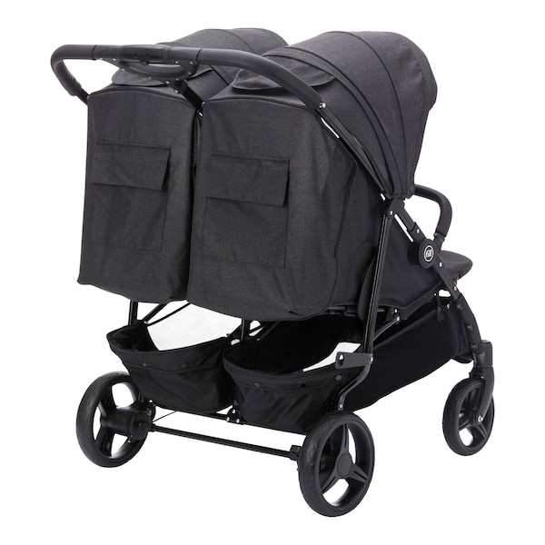 babywalz FillDuo Zwillingswagen schwarz melange Kostenlose Rückgabe