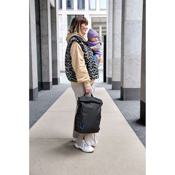 babywalz LässigWickelrucksack Rolltop schwarz Muttertagsangebot