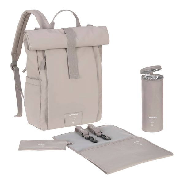 babywalz LässigWickelrucksack Rolltop Up taupe Top Angebot