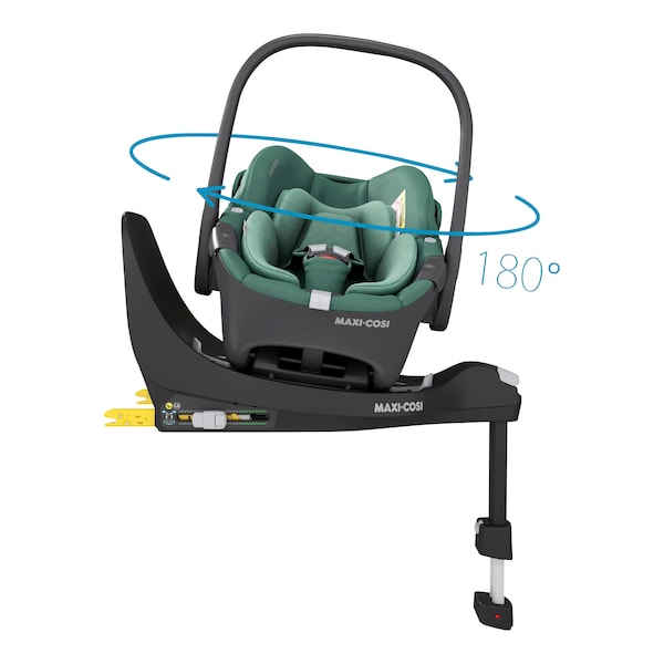 babywalz Maxi-CosiBabyschale Pebble 360 inkl. Kindersitz Pearl 360 und Isofix-Basis FamilyFix 360 essential green Begrenzt auf 3 Tage