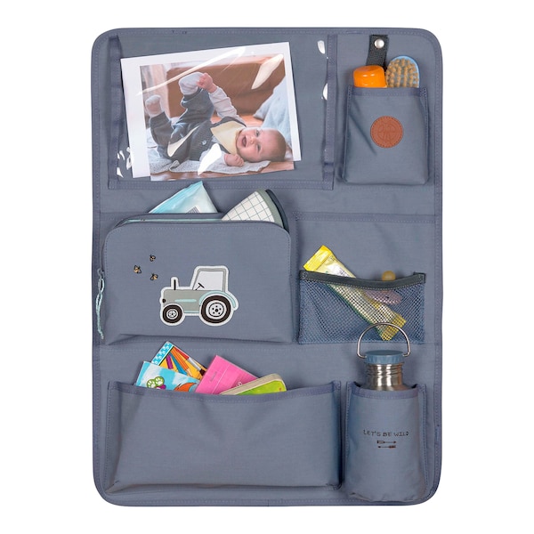 babywalz LässigRückenlehnen- Spielzeugtasche Car Wrap-to-Go Adventure blau Traktor Clearance-Verkauf