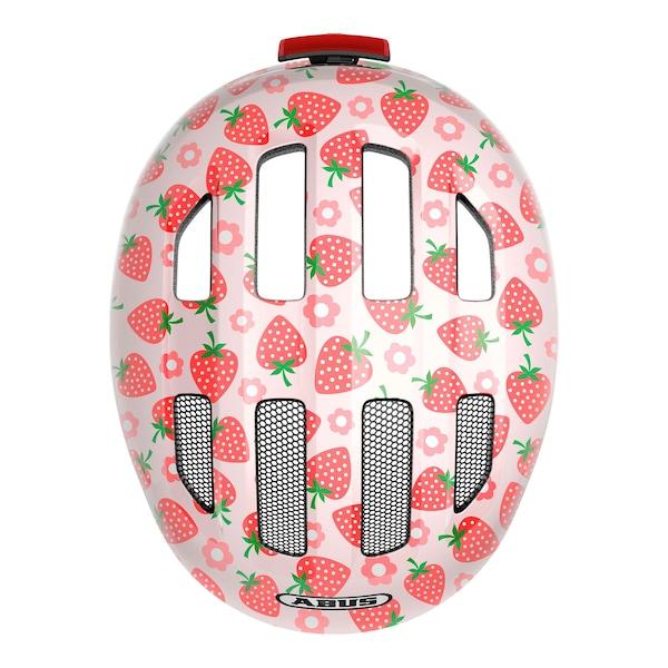 babywalz ABUSFahrradhelm Smiley 3.0 LED rose strawberry Heißer Verkauf