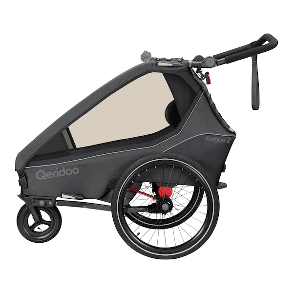 babywalz QeridooFahrradanhänger Kidgoo 2 Steel Grey Zeitlich begrenztes Angebot