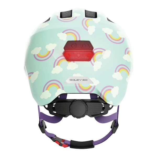 babywalz ABUSFahrradhelm Smiley 3.0 LED blue rainbow Blitzangebot