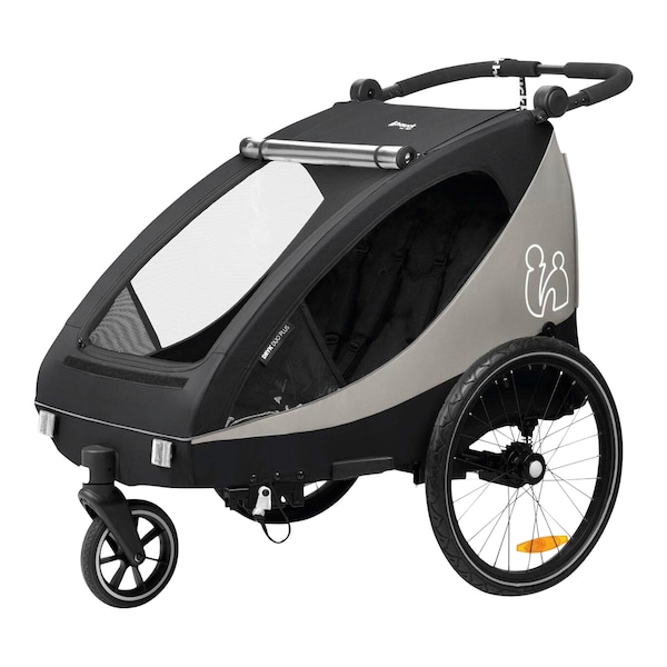 babywalz HauckFahrradanhänger Dryk Duo Plus Black Letzter Tag