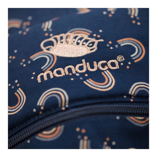 babywalz manduca® - XTBabytrage 3 Tragepositionen Limited Edition navy / print Fabrikverkauf