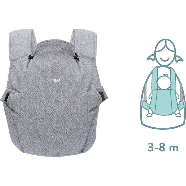 babywalz FillikidNatural Babytrage 2 Tragepositionen stone Fabrik Onlineshop