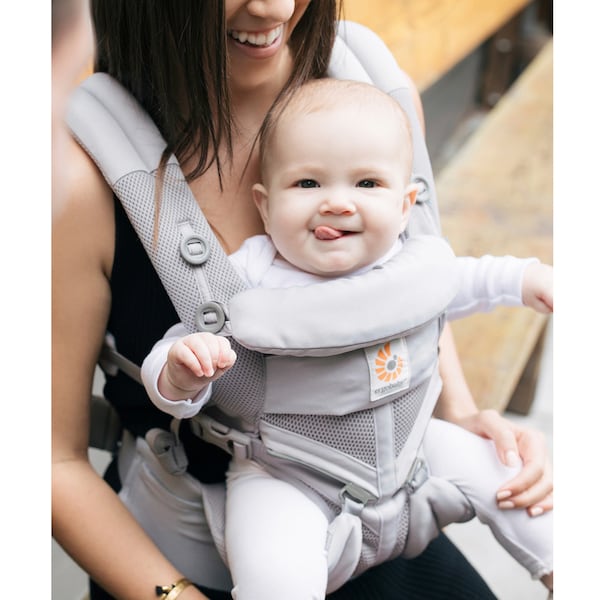 babywalz Ergobaby® - OMNI 360Cool Air Mesh Babytrage 4 Tragepositionen pearl grey Fabrikpreis