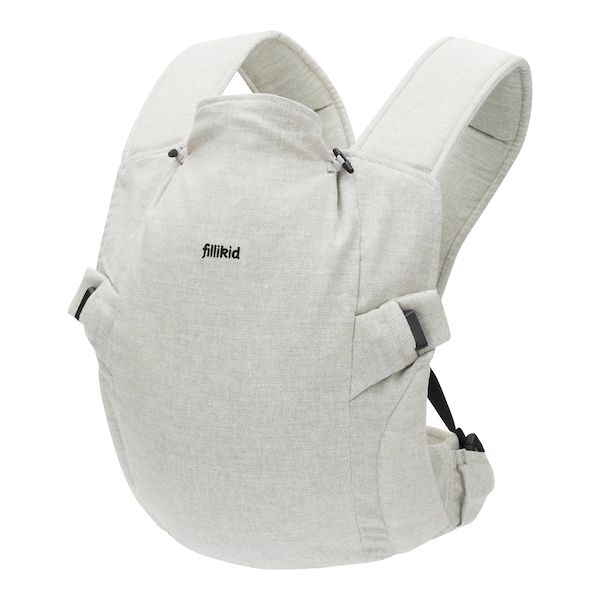 babywalz FillikidNatural Babytrage 2 Tragepositionen hellgrau melange Flash Sale