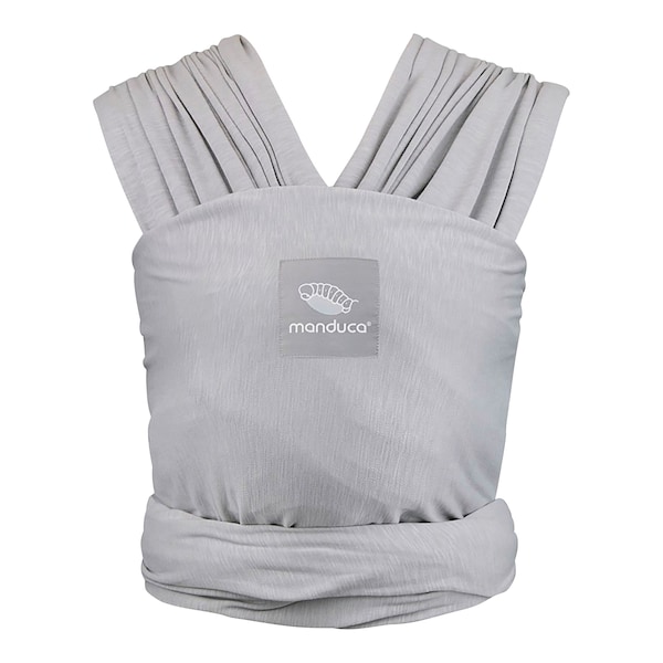 babywalz manduca® - SLINGBabytragetuch 510cm lightgrey Kauf eins, bekomm eins gratis