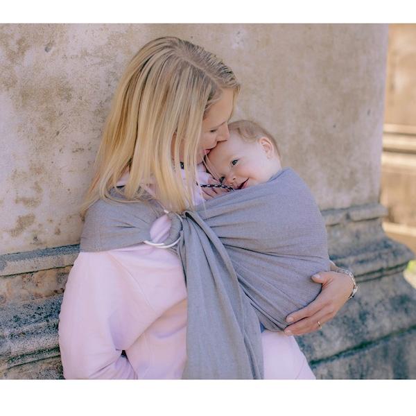 babywalz AMAZONASRing Sling Tragetuch grey VIP-Rabatte