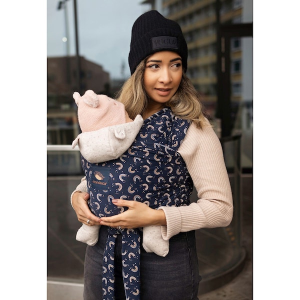 babywalz manduca® - SLINGBabytragetuch 510cm Limited Edition navy / print Wochenangebot