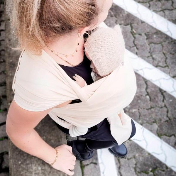 babywalz HOPPEDIZ®Babytragetuch Elastisches Tragetuch creme Bis zu 60% Rabatt