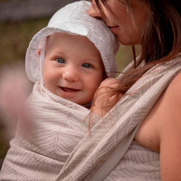 babywalz HOPPEDIZ®Babytragetuch Gewebtes Tragetuch kbA Grenada natur Nur für heute