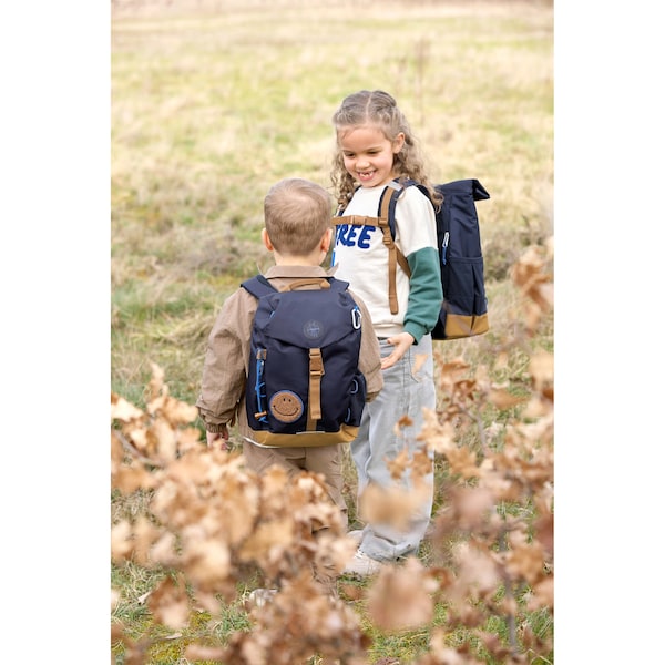 babywalz LässigKindergartenrucksack Outdoor Mini Backpack Little Gang dunkelblau Rabatt